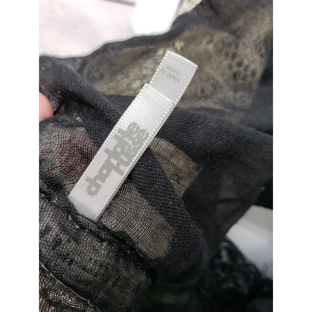 Charlotte Russe Skull Black cream lace infinity‎ scarf